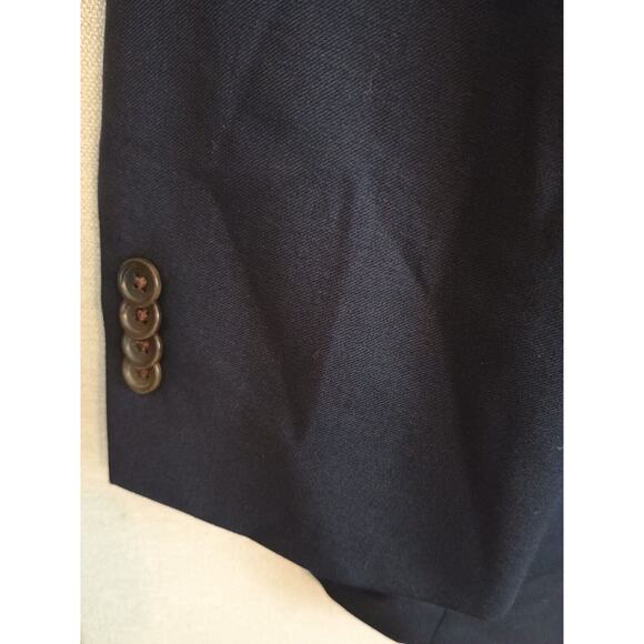 Peter Millar Blazer Men 46R Navy Blue Two Button Career Business Wool Sport Coat - Picture 7 of 7